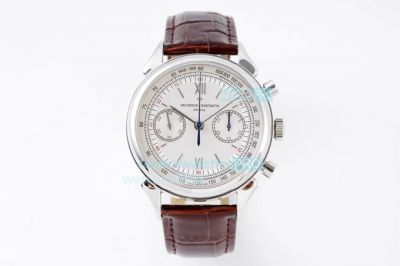 Swiss Replica Vacheron Constantin Historiques Cornes de Vache 1955 Chronograph Watch White Dial